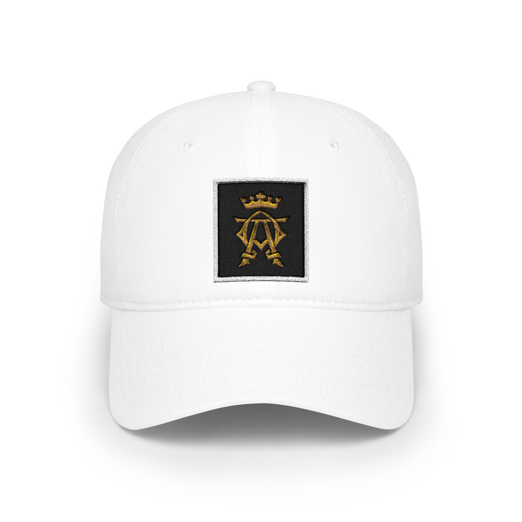 Gold Crown Monogram Patch Cap | Embroidered Logo Baseball Cap