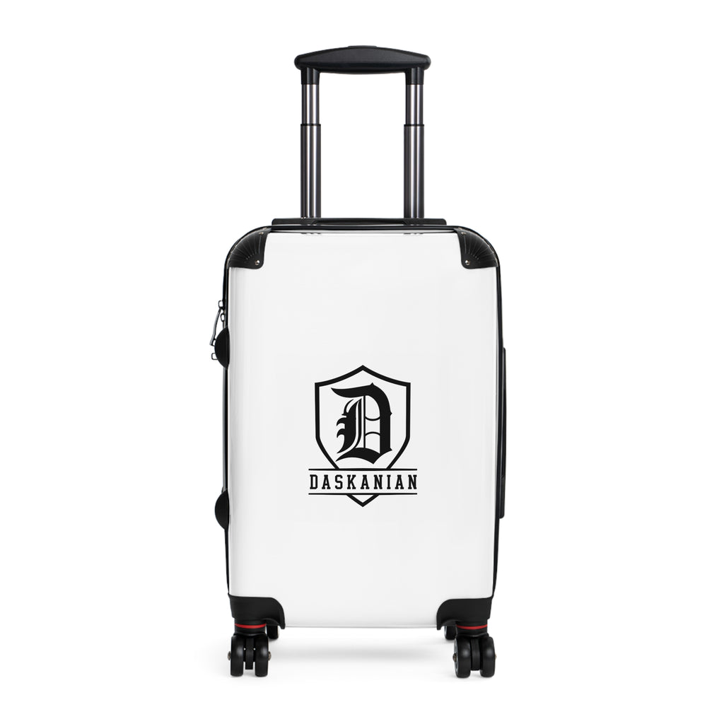 Monogram Crown Suitcase — Personalized Gold Crest Travel Luggage