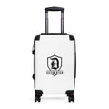 Monogram Crown Suitcase — Personalized Gold Crest Travel Luggage