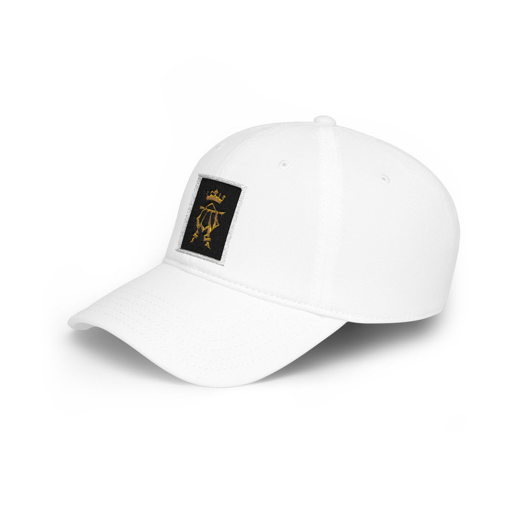 Gold Crown Monogram Patch Cap | Embroidered Logo Baseball Cap