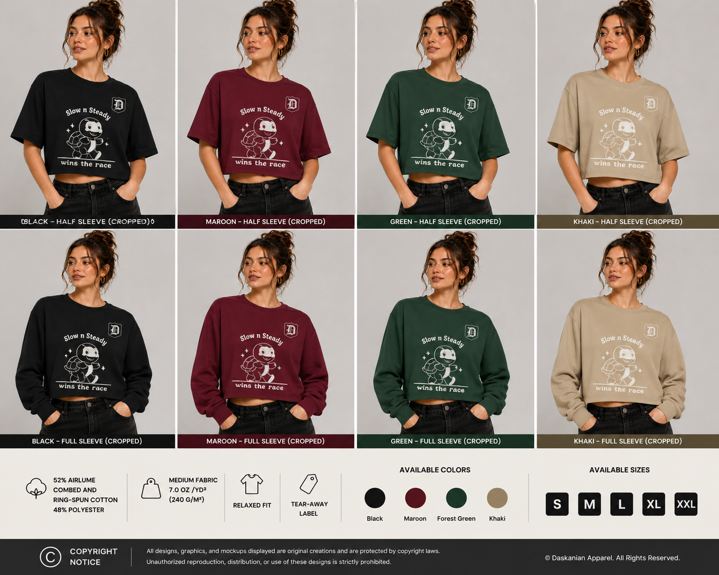 Cropped Sweatshirt — 'Born to Roam' Retro Camper Graphic