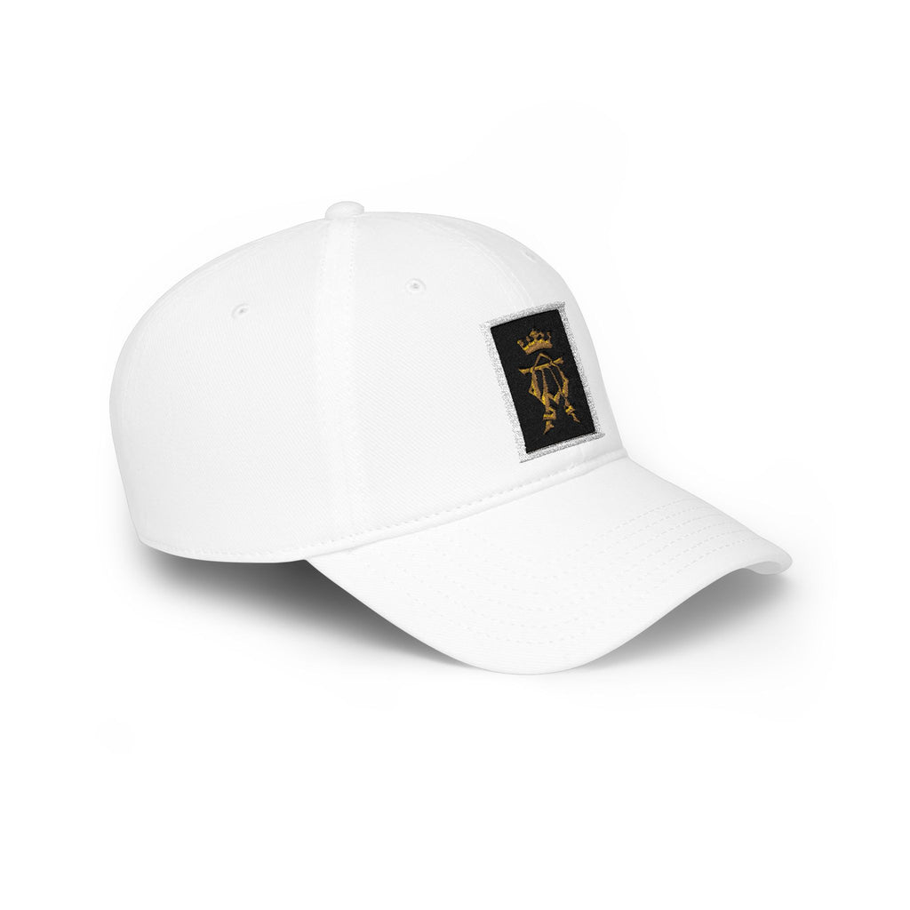 Gold Crown Monogram Patch Cap | Embroidered Logo Baseball Cap